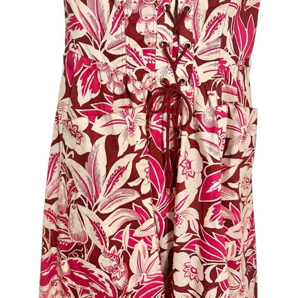 Cara Cara Nicola Cotton Dress in Tropical Harvest Pink Size 10 NEW - Picture 5 of 11